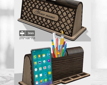 Office organizer Laser Cut SVG. Office organizer