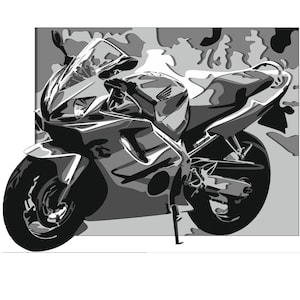Wielowarstwowy panel motocyklowy, Sztuka warstwowa, Nowoczesny wystrój Pliki cięte laserowo, Wielowarstwowy motocykl