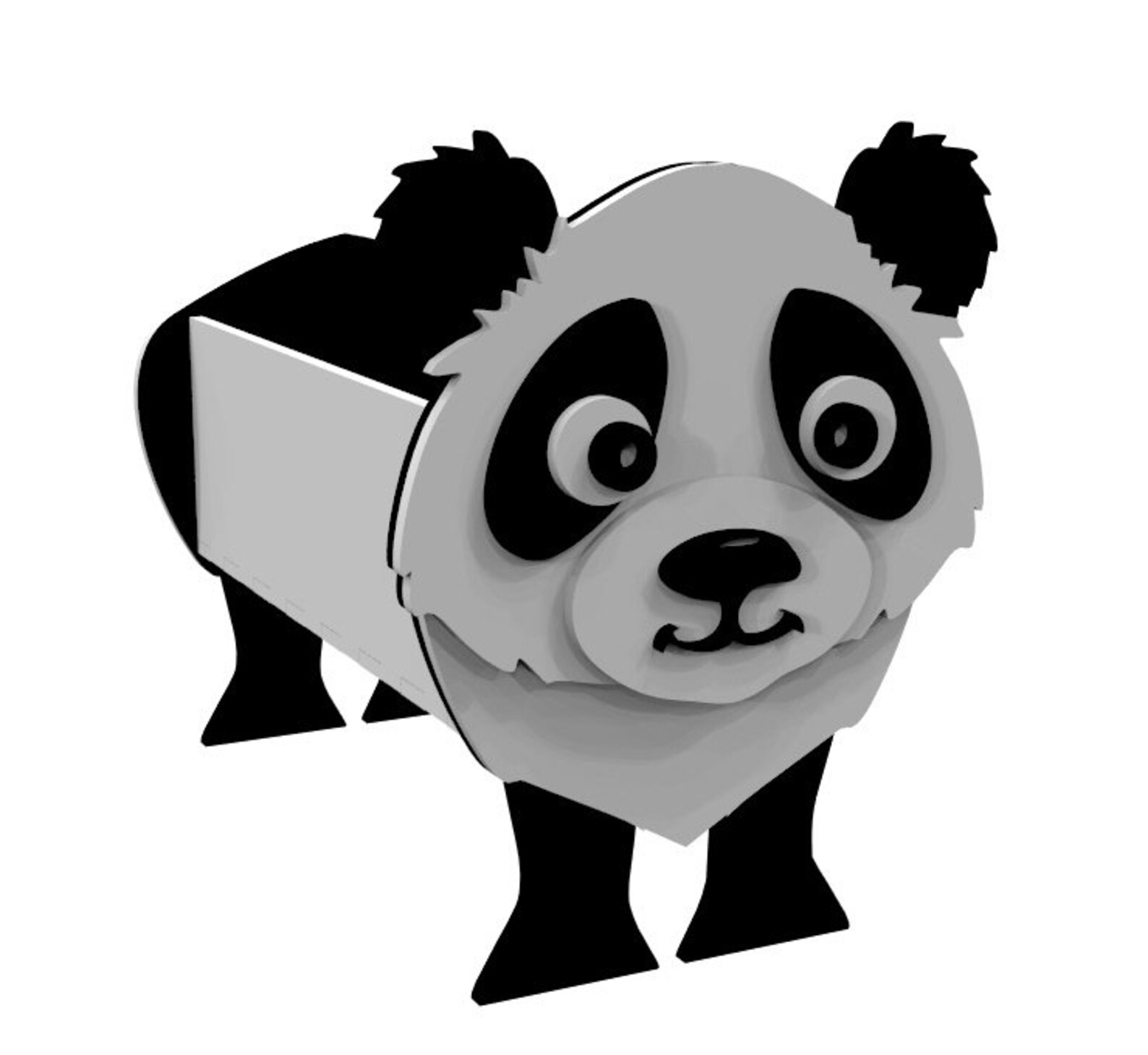 Panda Cd R Panda Planter Pattern, Dog Wood Planter, DIY Garden Ornament Flower Pot ...