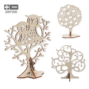Portagioie Portacollane Lime tagliate al laser Set di 3