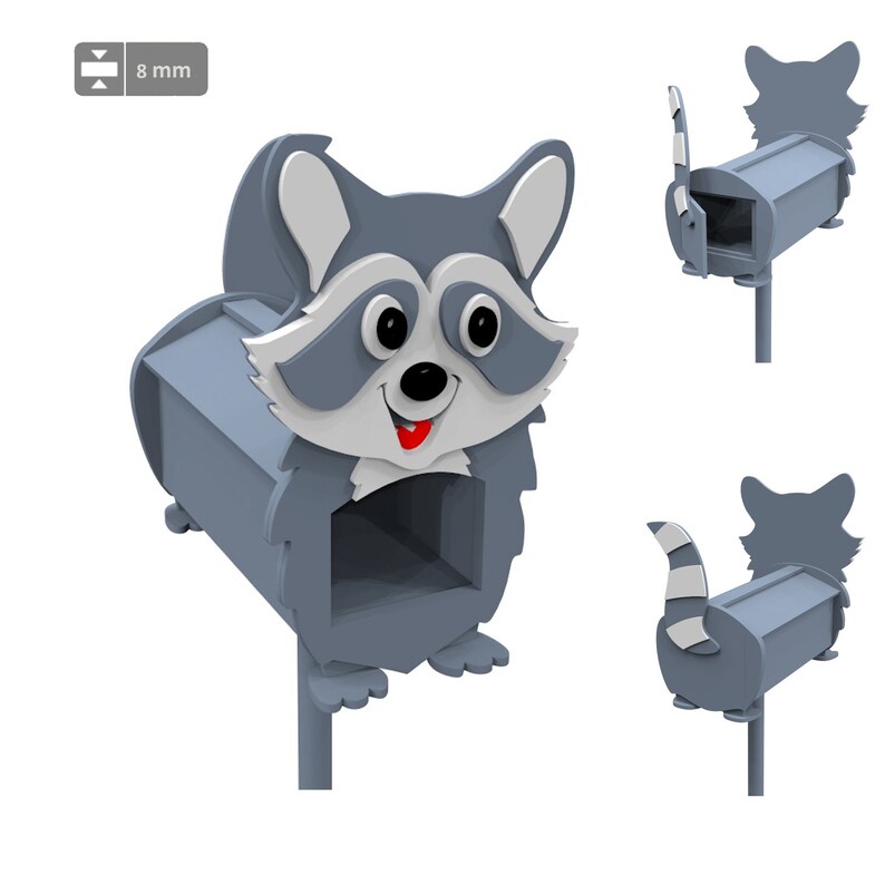 Raccoon Mailbox Pattern, Raccoon Wood Mailbox, Digital Raccoonmailbox ...