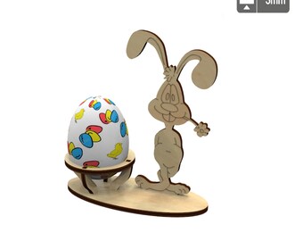 Osterhase Ei Halter Laser geschnitten svg Datei Glowforge Eierhalter Stand Bundle svg Cricut Osterei Halter dxf cnc vektor vorlage