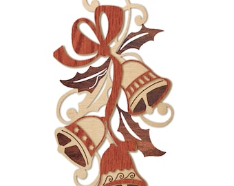 Christmas Bell multilayer SVG/ Christmas Bell cut file/ 3D layer/ Plywood cutting/ Paper cutting/ SVG file/ 3D mandala plywood