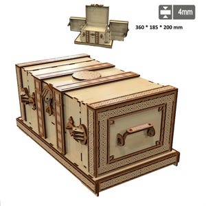 Laser Cut Wooden Secret compartment box with multiple Drawers Scandinavian style,hidden compartment box, Storage box ,Tool Desk Organiser