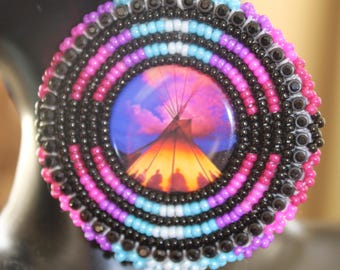Beaded Tipi earrings