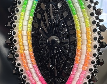 Beaded sunburst earrings