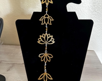 Gold glitter acrylic earrings