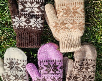 Big Kids' Mongolian Yak Wool Mittens