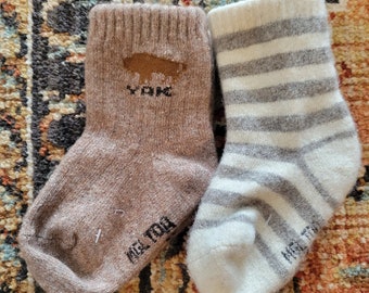 Kids' Mongolian Yak Wool Socks (For Newborns and Infants)