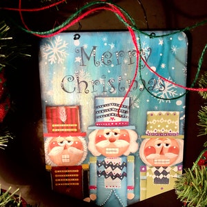 Nutcracker Trio Badge Hanging Sign