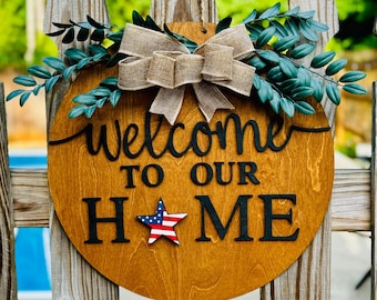 Interchangeable Welcome Sign | Door Hanger
