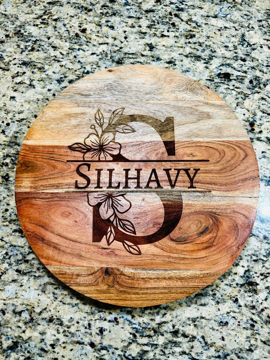 Monogrammed Lazy Susan Etsy