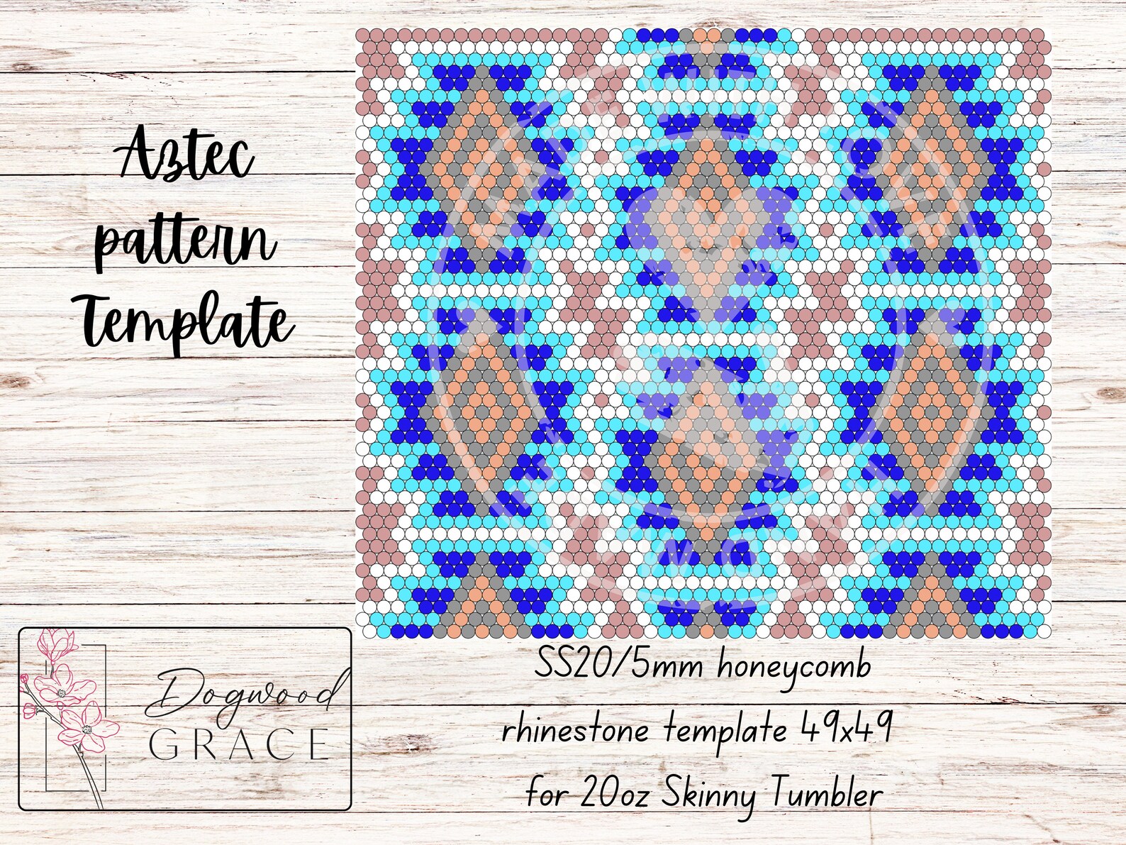 Mexico Rhinestone Template Aztec | Tumbler Template | SS20 Rhinestones | Sublimation | Pattern ...