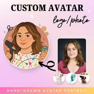 Custom Avatar Logo from Your Photo, Personalized Illustrated Portrait, Cartoon Profile Picture for Branding & Social Media, Avatar Profile