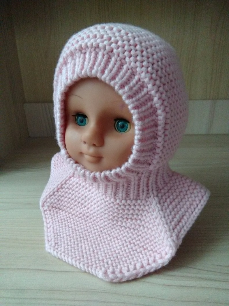 Baby merino wool balaclava hat gray toddler hat with pom poms Etsy