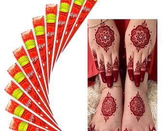 Cono Sehnaaz Instant Rubyo Henna Mehandi de Vimal de Vimal Golecha India, disponible en # 1, 2, 3, 6, 12, 24 y 36 piezas. por paquete