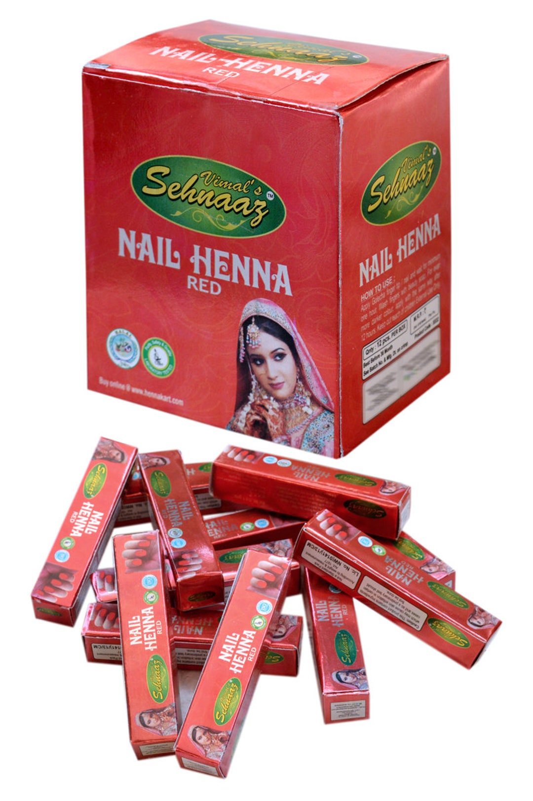 Instant # Red Nail Henna Mehandi Tube From Vimal Golecha Sehnaaz India ...