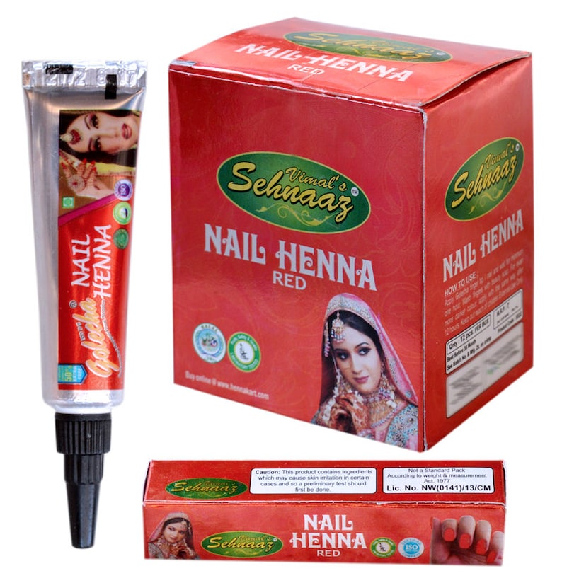 Instant # Red Nail Henna Mehandi Tube From Vimal Golecha Sehnaaz India ...
