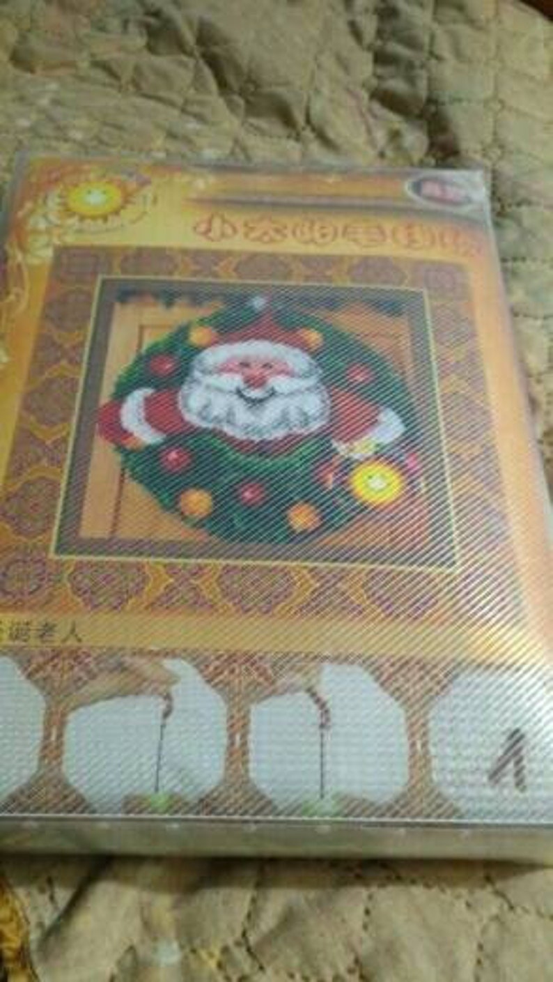 Latch Hook Rug Kits Santa DIY Needlework Carpets Unfinished Crocheting Rug Yarn Cushion Mat Embroidery Carpet Christmas decoration