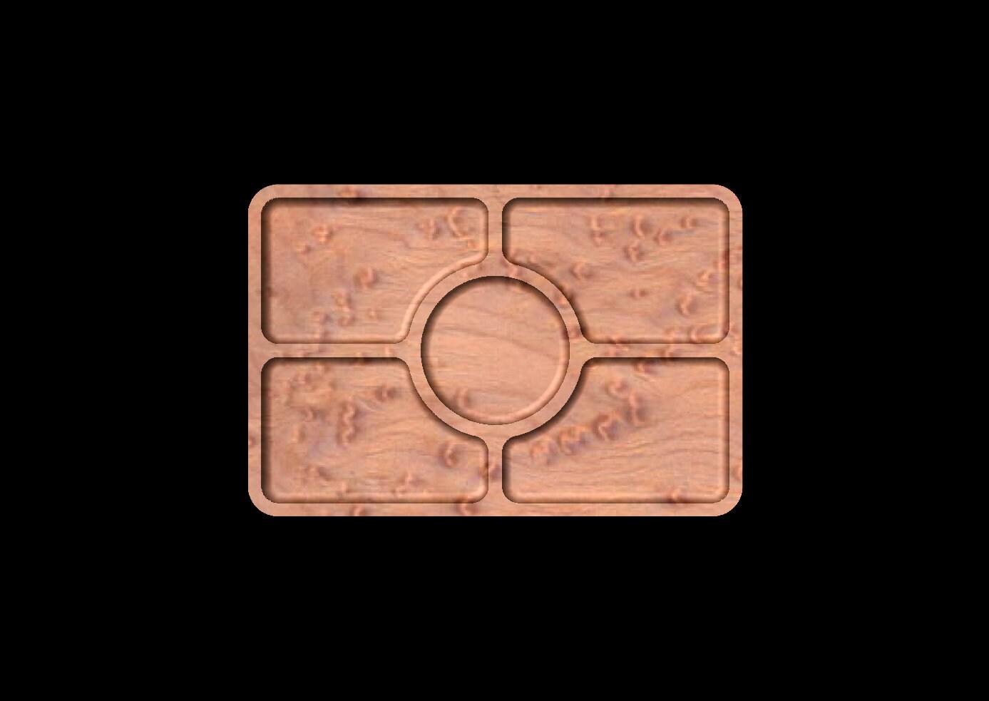 Catch All Tray Router Template Pattern for 18.25 X 12.25