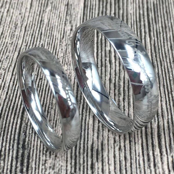 50x Mix 4mm 6mm Band Rings Men Women Stainless Steel Rings Lovers Couple Rings E - Foto 9