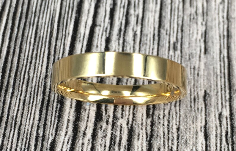 Plain Ring Her Ring Simple Designed Wedding Ring Promise Ring Anniversary Ring Ring For Her Polished Flat Shape Gold Ring