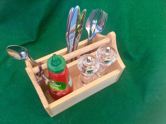 Cutlery Caddy Pine Timber