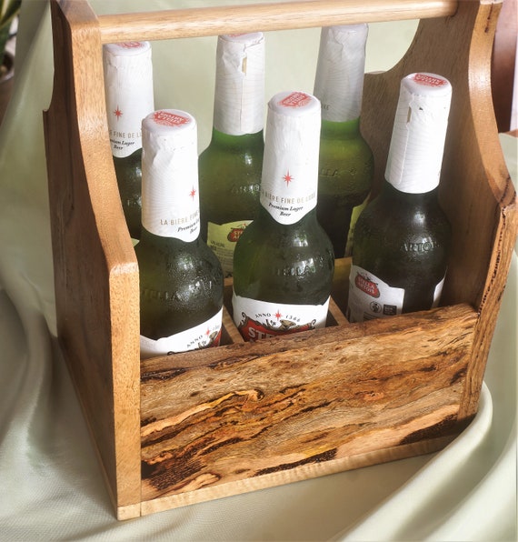 Bottle Carrier 6 pack in Marri with bottle opener.