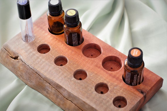Essential Oil (28) display stand "Fiddleback" Jarrah