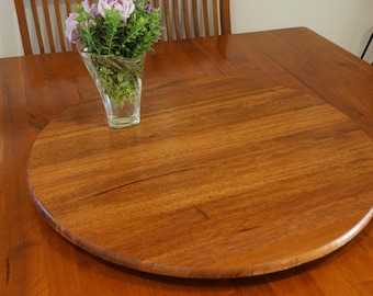 Lazy Susan in Hard Wearing Merbau Timber. 800mm Diameter.