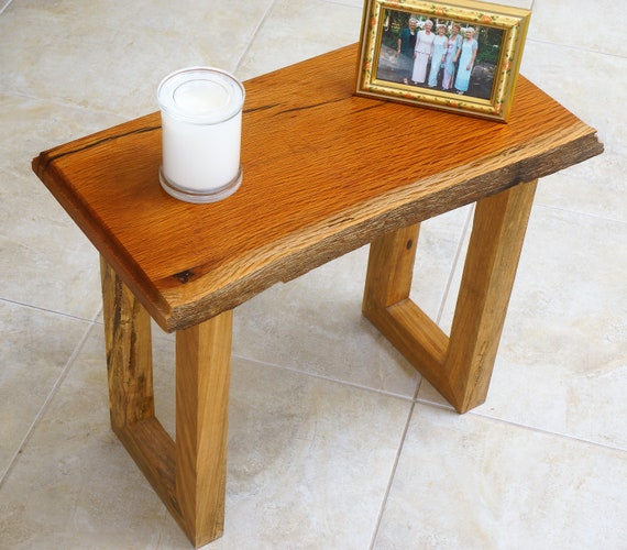 Coffee Table (C) Sheoak Table top with natural edge and contrasting Marri legs