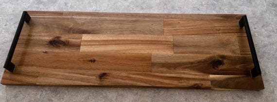 Food Serving Platter in Golden Acacia wood. 600mm long