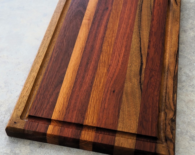 Mixed Timbers Chopping Board  (82) Solid timber.