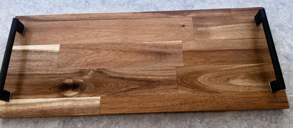 Food Serving Platter in Golden Acacia wood. 700mm long