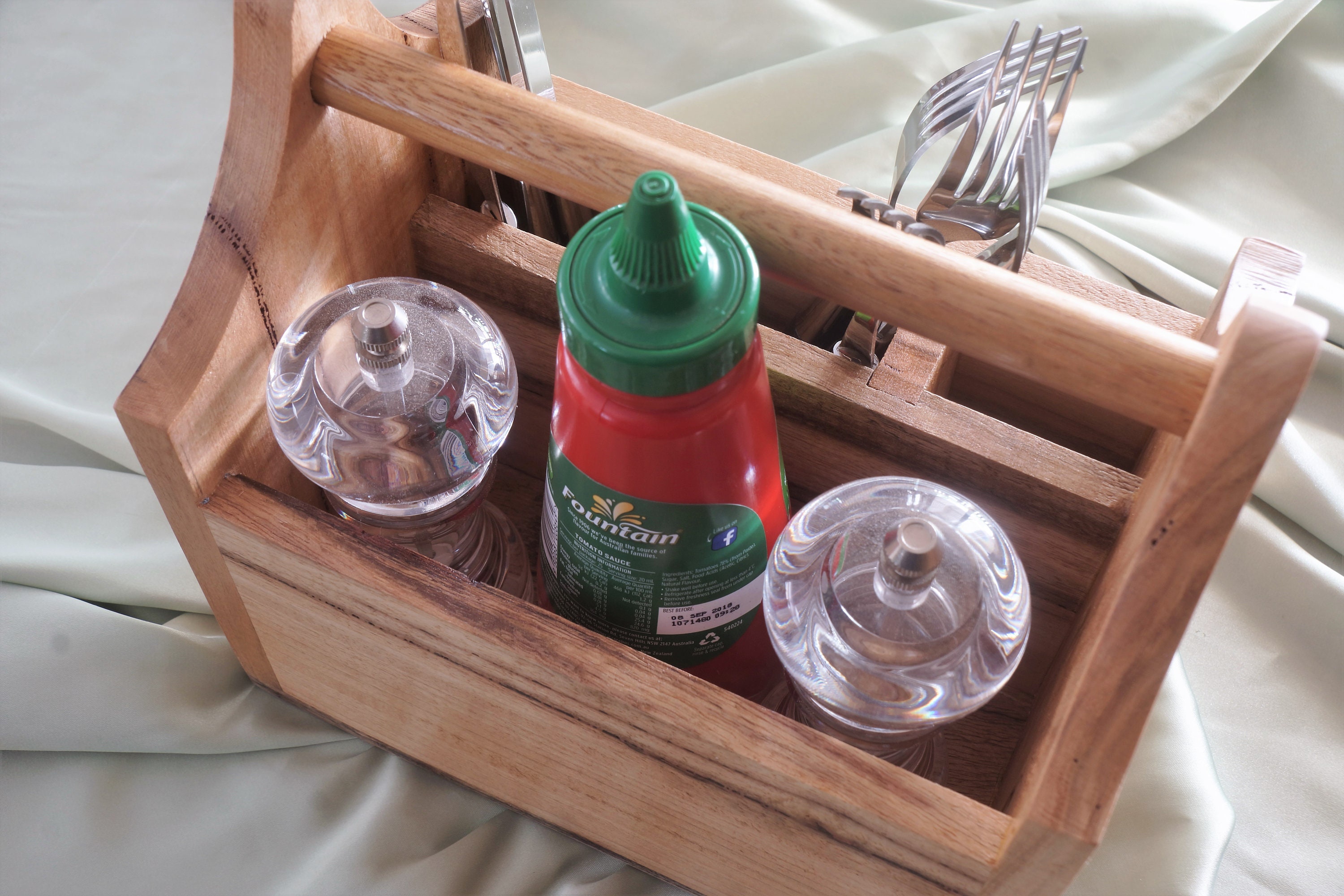 Cutlery Caddy Marri Timber (M2)