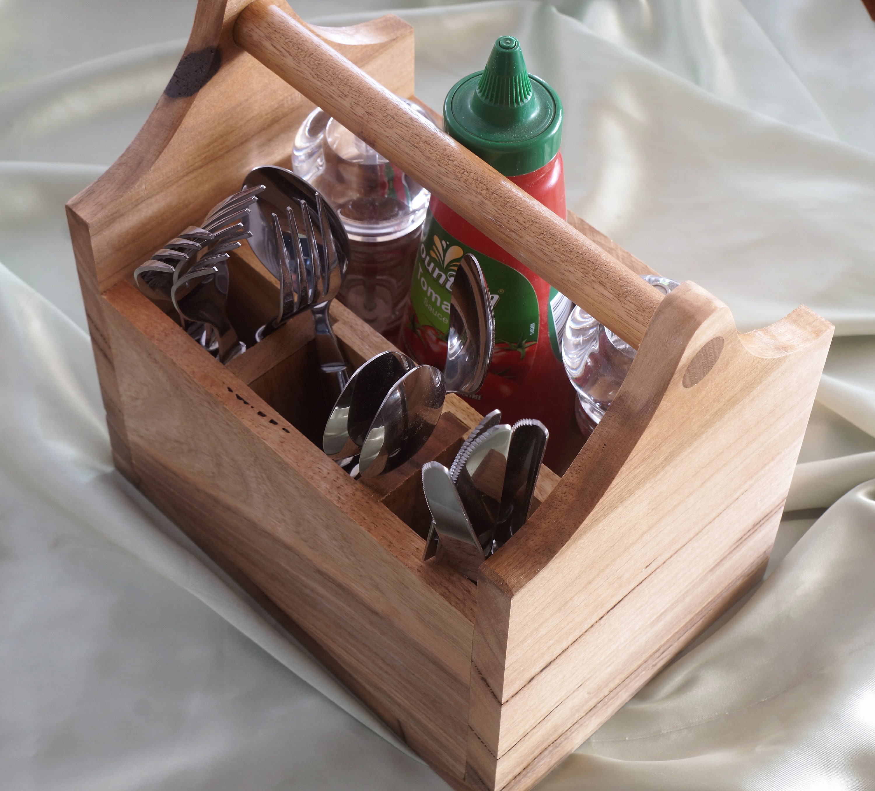 Cutlery Caddy Marri Timber (M1)