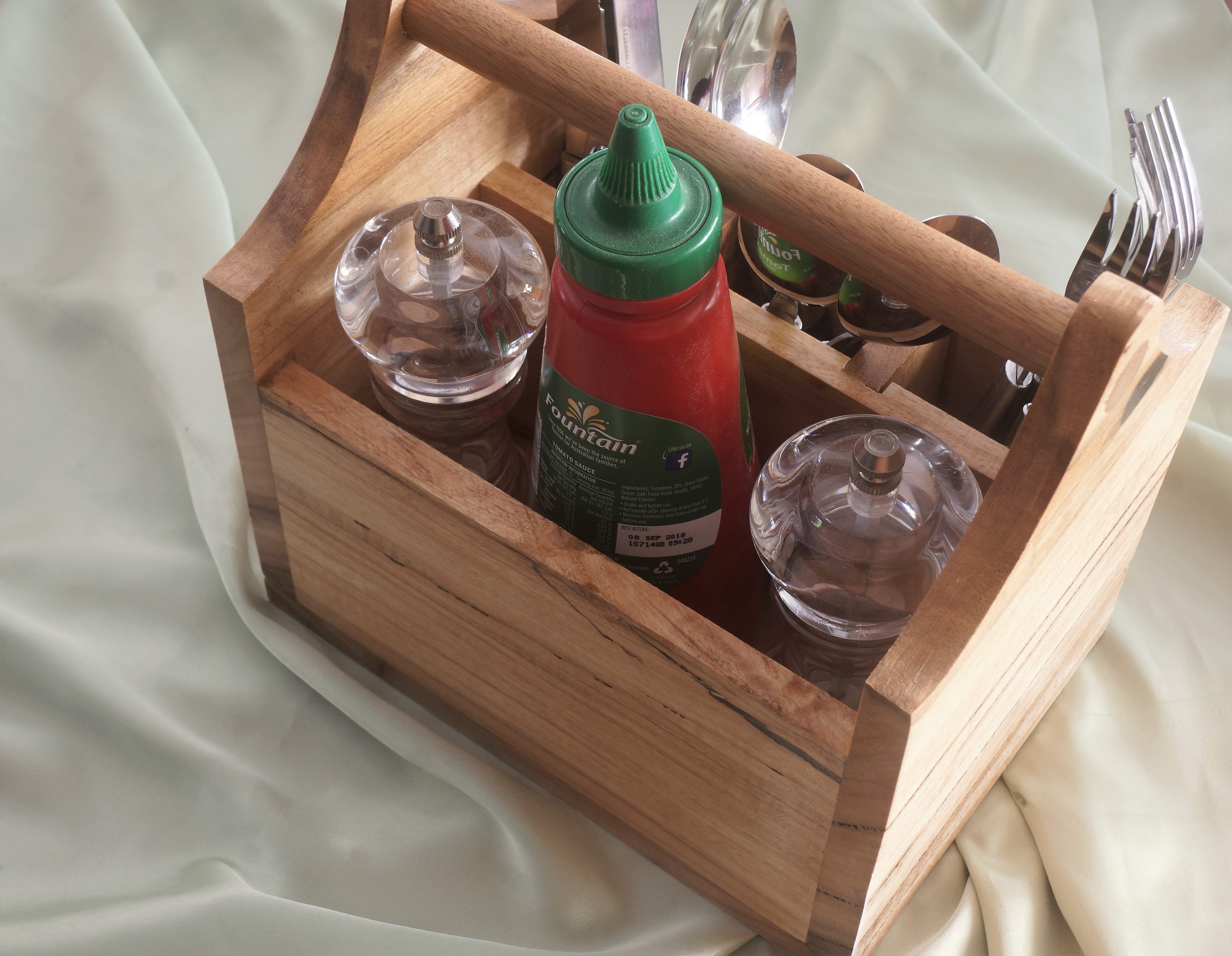 Cutlery Caddy Marri Timber (M1)