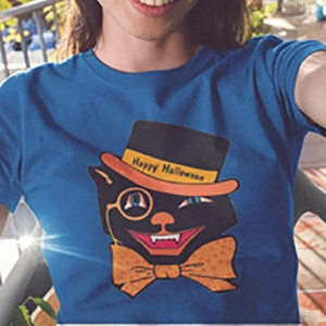 Halloween T-Shirt, Black Cat T-Shirt, Halloween Cat, Cat T-Shirt, Funny Cat T-Shirt, Cat Lover T-Shirt, Crazy Cat Lady, Cat Lover Gift