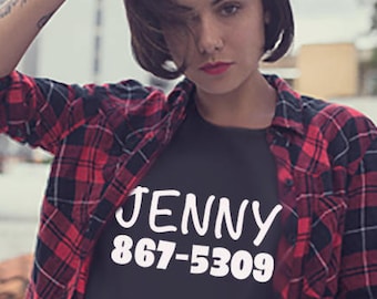 Retro 80's, Funny Music Shirt, Jenny 867-5309, Tommy Tutone, Music Lover Shirt, Music Gift, Retro gift shirt, funny gift shirt