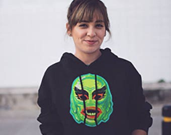 Creature From The Black Lagoon, Halloween Shirt, Women&#39;s Halloween, Men&#39;s Halloween, Vintage Halloween, Halloween Mask, Horror Movie, Hooded