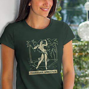 Hula Girl, Luau Party, Tiki Shirt, Hawaiian Luau, Tiki Party, Tahitian Decor, Hula Dancer T-Shirt, Women&#39;s short sleeve t-shirt