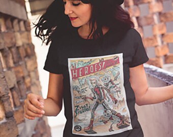 David Bowie Heroes! Space Possums, Funny T-Shirt, Sci-Fi T-Shirt, David Bowie T-shirt Ziggy Stardust Rock &  Roll Glam Gift Unisex T-Shirt