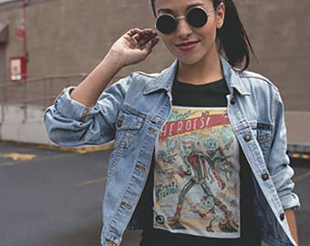 David Bowie Heroes, Space Possums, Funny T-Shirt, David Bowie, Ziggy Stardust, Rock &  Roll, Comic Book, Sci-Fi T-Shirt, Women's T-Shirt,
