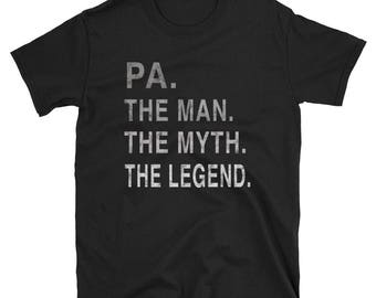 Fathers Day Shirt, Grandpa Gift, Gift for Pa, Funny Gift t-shirt, Grandpa t-shirt, The Man The Myth The Legend, Gift for Grandfather,