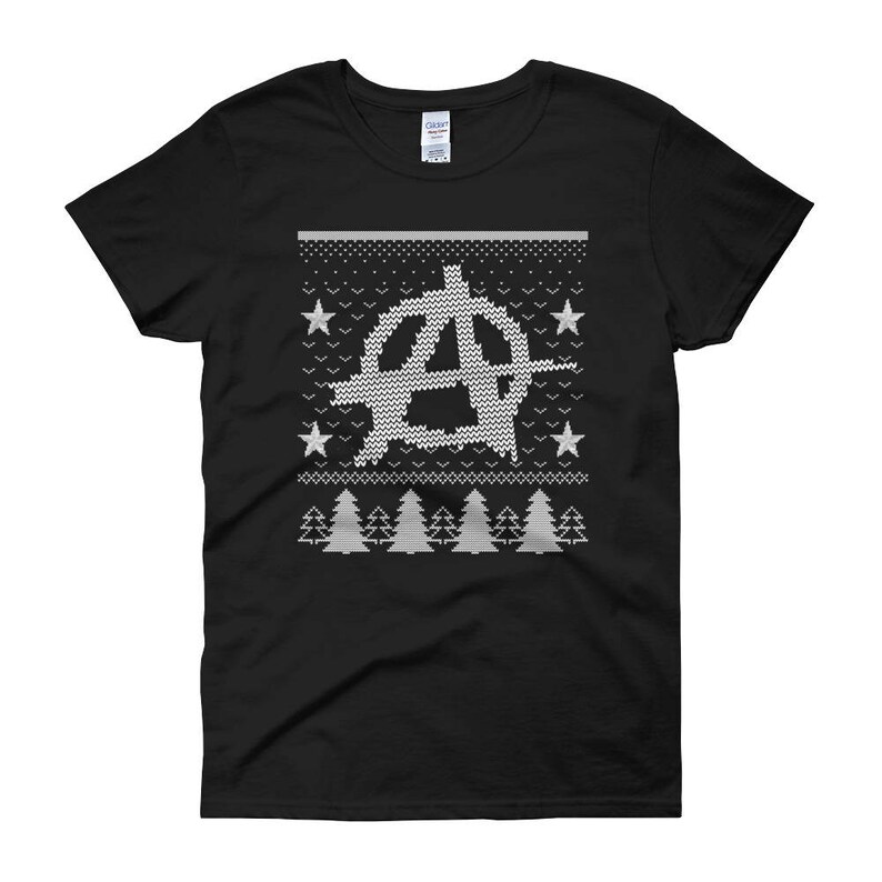 Punk Rock Funny Christmas Shirt Ugly Sweater Anarchy Etsy