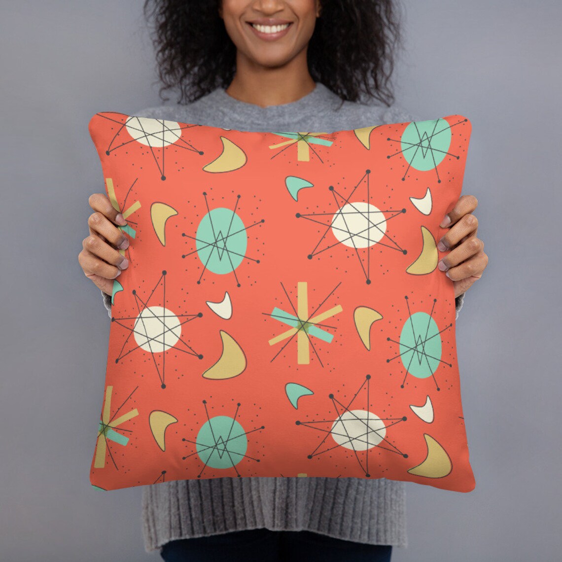 Atomic Era Mid Century Modern Mid Century Modern Pillow Mid Etsy