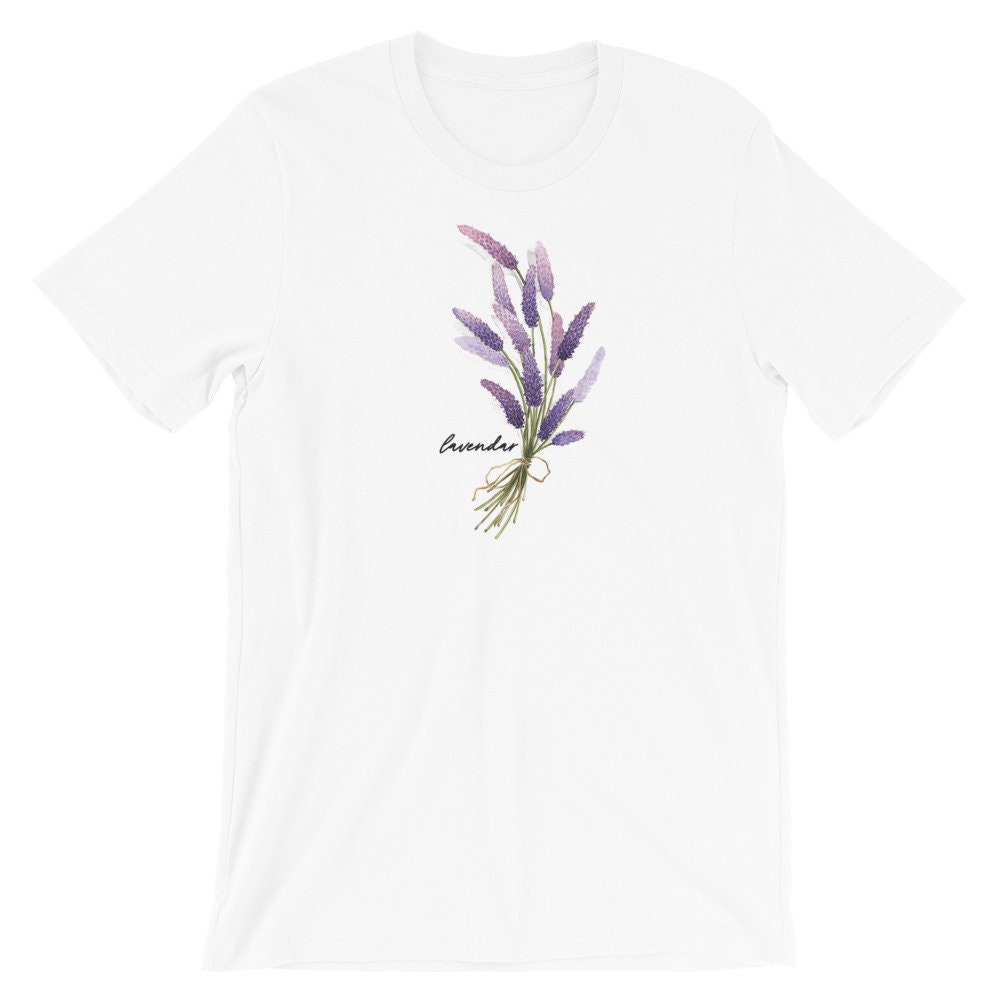 Floral Shirt, Botanical Lavender T-shirt, Wildflower T-shirt