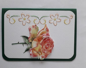 Carte avec une rose