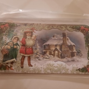 Carte Noel Maison et Enfants sous la neige