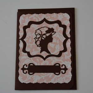 Carte Silhouette tête de Femme avec son chapeau
